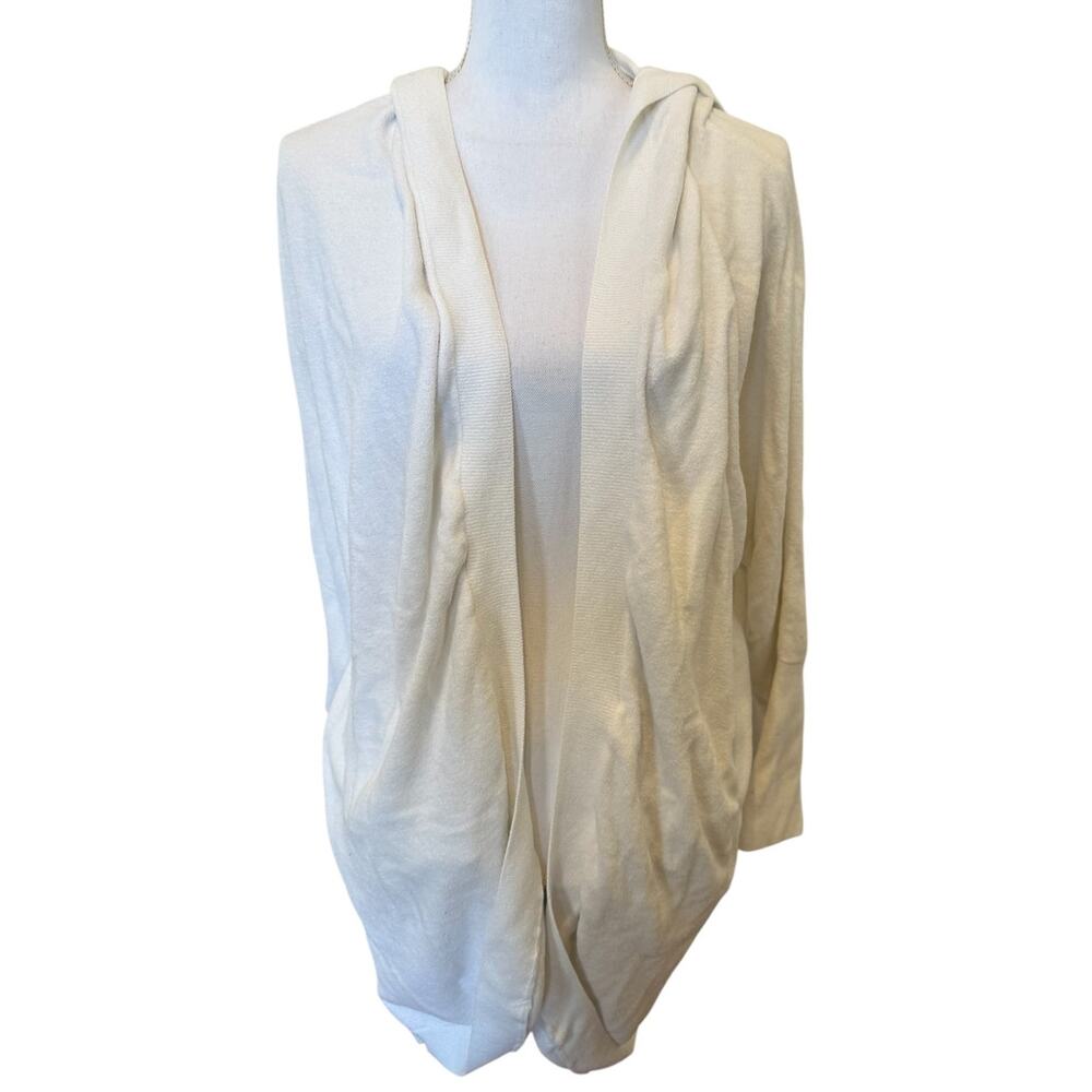Barefoot Dreams Cozy Chic Ultra Lite Hooded Cocoon Cardigan Off White S